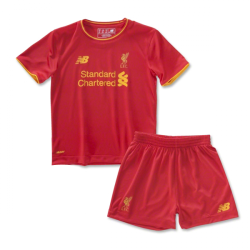 Kids Liverpool 2016-17 Home Soccer Shirt With Shorts